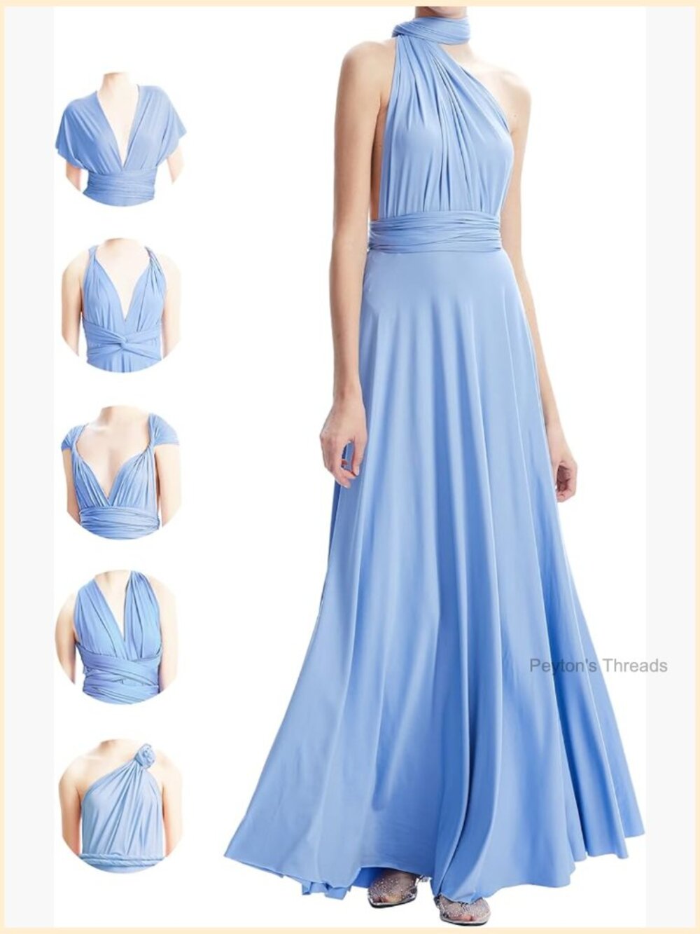 Plus Size Wrap Dress Maxi Convertible Multiway Infinity Dress Bridesmaid